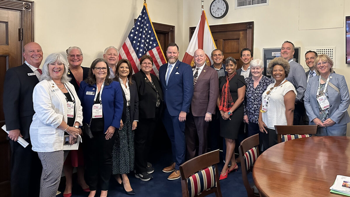 NEFAR members meet with Representative Aaron Bean in Washington D.C. During the legislative meetings.