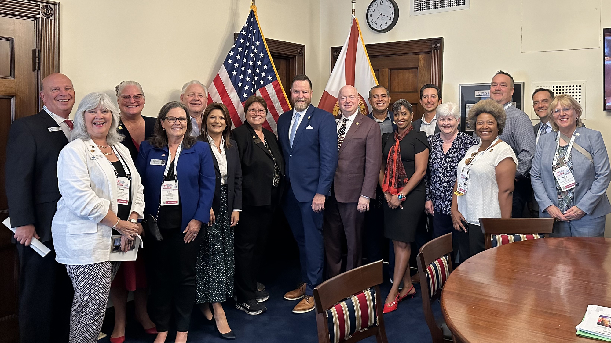 NEFAR members meet with Representative Aaron Bean in Washington D.C. During the legislative meetings.