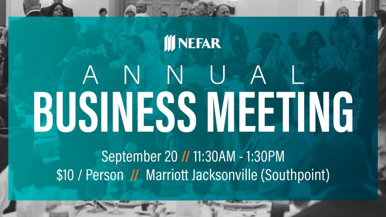 Join Us for NEFAR’s Annual Business Meeting – September 20, 2024