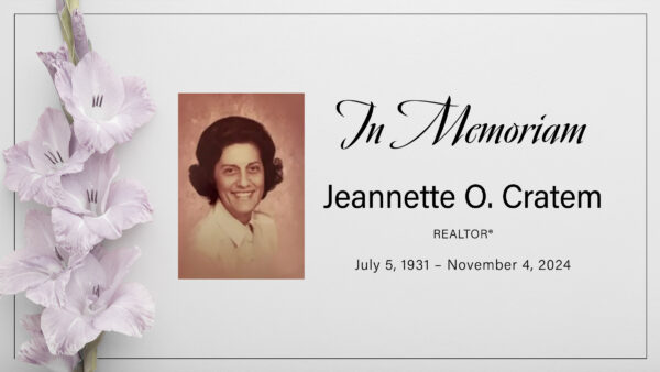 In Memoriam: Jeannette O. Cratem