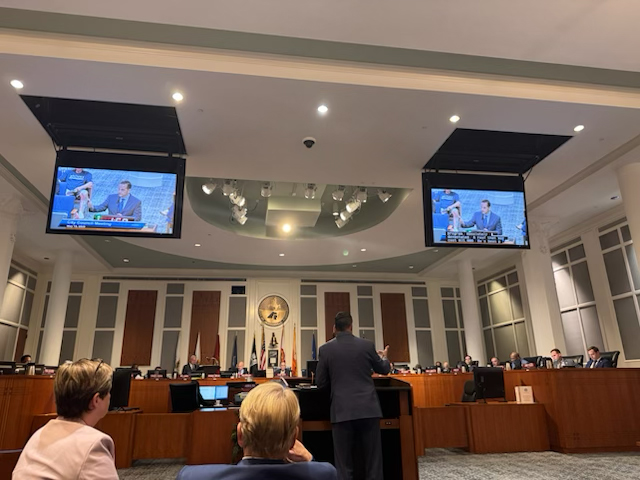 2025 NEFAR President Mario Gonzalez addresses the Jacksonville City Council on Tuesday, May 13, 2025.