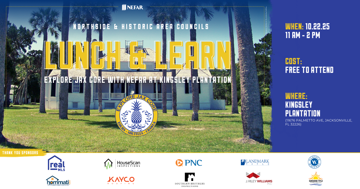 Explore JAXCORE: Northside & Historic Councils Tour Kingsley Plantation