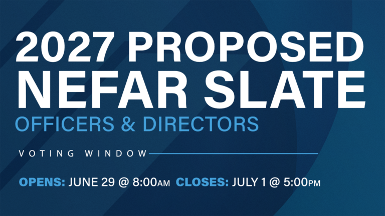 NEFAR Announces 2027 Slate of Officers and Directors