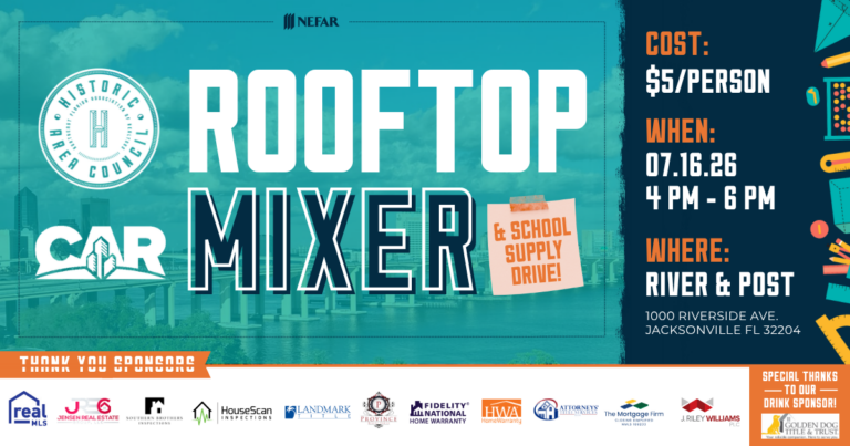 The Historic Area Council and the Commercial Alliance of REALTORS Are Teaming Up for a Rooftop Mixer You Won't Want to Miss!