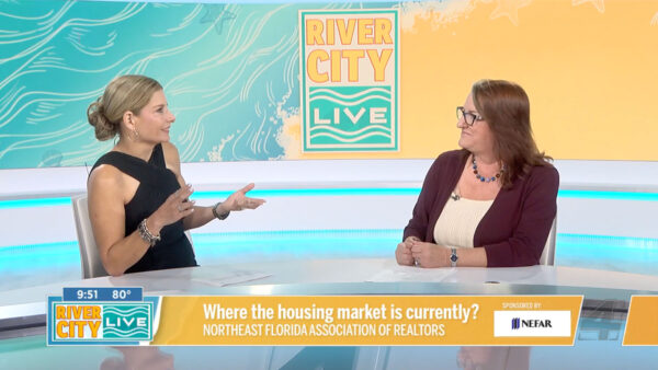 NEFAR president Kim Knapp speaking with host, Eden Kendall on the set of River City Live.