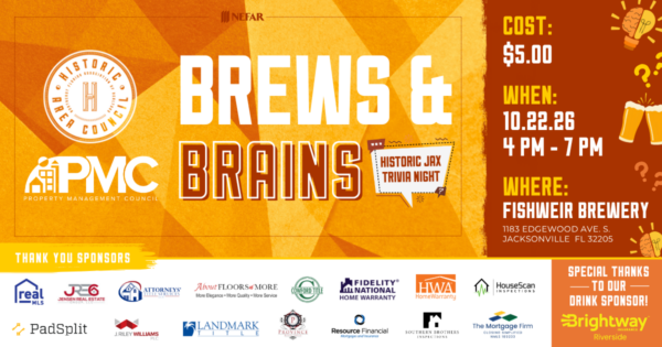 Historic Area Council and Property Management Council / Brews & Brains: Historic Jax Trivia Night / 2026-10-22